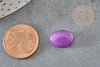 Cabochon jade naturel violet 14x10mm, cabochon ovale dôme, cabochon pierre naturelle, x1 G2233