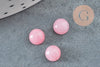 Cabochon jade rose, fournitures créatives, cabochon rond, jade naturel, cabochon jade,jade rose, pierre naturelle,6mm, X1 G0097