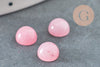 Cabochon jade rose, fournitures créatives, cabochon rond, jade naturel, cabochon jade,jade rose, pierre naturelle,6mm, X1 G0097