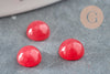 Cabochon jade rouge foncé, fournitures créatives, cabochon rond, jade naturel, cabochon jade,jade rouge, pierre naturelle,6mm, X1 G1430