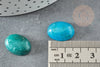 Cabochon jade turquoise foncé, cabochon ovale, jade naturel,18 x13mm, cabochon pierre, pierre naturelle, X1 G2025