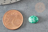 Cabochon jaspe blanc vert,cabochon rond,jaspe naturelle, cabochon pierre, 8x10mm, X1 G2450