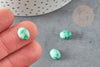 Cabochon jaspe blanc vert,cabochon rond,jaspe naturelle, cabochon pierre, 8x10mm, X1 G2450