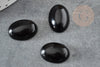 Cabochon obsidienne noire ovale dôme, cabochon pierre naturelle , 18x13mm, X1 G2066