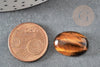 Cabochon œil de tigre naturel marron ovale 13x18mm, cabochon pierre naturelle, x1 (G2069)