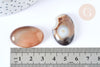 Cabochon ovale agate marron naturelle 29~30mm,cabochon pierre naturelle, X1 G8024