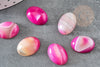 Cabochon ovale agate naturelle rose 18x13mm, cabochon création bijoux pierre, X1 G8661