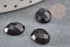 Cabochon ovale agate noire facetté, agate naturelle, pierre naturelle,10x8mm, pierre naturelle, X1 G2277