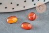 Cabochon ovale agate orange 8x6mm, cabochon rond, agate naturelle,pierre naturelle, cabochon pierre, X1 G6749