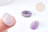 Cabochon ovale améthyste naturelle facetté 18x13mm, cabochon création bijoux pierre, X1 G8665