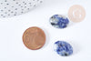 Cabochon ovale jaspe bleu naturel 18x13mm, cabochon création bijoux pierre, l'unité G8672