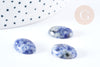 Cabochon ovale jaspe bleu naturel 18x13mm, cabochon création bijoux pierre, l'unité G8672