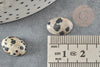 Cabochon ovale jaspe dalmatien, cabochon ovale,jaspe naturel, jaspe taches, 10x14mm, X1 G1568