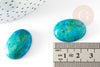 Cabochon ovale jaspe sésame bleu,cabochon ovale,jaspe teinté naturel,cabochon 25x18mm, pierre naturelle, X1 G2908