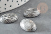 Cabochon ovale jaspe zebra,jaspe naturel, jaspe gris,cabochon 13x18mm, cabochon pierre naturelle, X1 G5050