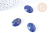 Cabochon ovale lapis lazuli naturel facetté 18x13mm, cabochon création bijoux pierre,X1 G8674