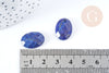 Cabochon ovale lapis lazuli naturel facetté 18x13mm, cabochon création bijoux pierre,X1 G8674