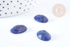 Cabochon ovale lapis lazuli naturel facetté 18x13mm, cabochon création bijoux pierre,X1 G8674