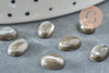 Cabochon ovale nacre noire, coquillage naturel, cabochon nacre, création bijoux, cabochon coquillage, nacre naturelle,8x6mm, X1 G1083