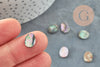 Cabochon ovale nacre noire ormeau 10x8mm, cabochon nacre noire abalone, cabochon coquillage, nacre naturelle, x1 G8687