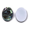 Cabochon ovale nacre ormeau 14mm, cabochon nacre noire, cabochon coquillage, nacre naturelle, X1 G5905