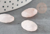 Cabochon ovale quartz rose facetté,cabochon ovale quartz rose naturel bijoux en pierre naturelle,18x13mm, X1 G4778