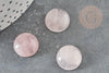 Cabochon quartz rose, pierre naturelle, cabochon rond,quartz naturel,pierre rose,quartz rose, 16mm , x1 G6711