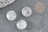 Cabochon quartz transparent, pierre naturelle, cabochon rond,quartz naturel, cristal de roche, 10mm, X1 G3936