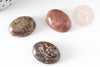 Cabochon rhodonite ovale, cabochon ovale, rhodonite naturelle, cabochon pierre,pierre naturelle,20x15mm, X1 G2237