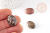 Cabochon rhodonite ovale, cabochon ovale, rhodonite naturelle, cabochon pierre,pierre naturelle,20x15mm, X1 G2237