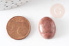 Cabochon rhodonite ovale, cabochon ovale, rhodonite naturelle, cabochon pierre,pierre naturelle,20x15mm, x1 G2237