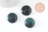 Cabochon rond agate mousse verte 20mm, cabochon création bijoux pierre naturelle x1 G9622