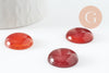 Cabochon rond agate naturelle teintée orange 20mm, cabochon création bijoux pierre naturelle, création bijoux, x1 G9620