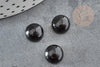 Cabochon rond agate noire, agate naturelle,10mm, cabochon pierre, pierre naturelle, X1 G2588