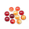 Cabochon rond agate orange, agate naturelle,cabochon pierre, création bijoux, 6mm, x1 G0409