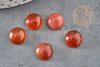 Cabochon rond agate orange,cabochon rond, agate naturelle,cabochon pierre,pierre naturelle,10mm, X1 G0606