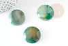 Cabochon rond agate verte, cabochon rond, cabochon agate,agate naturelle,24mm, pierre naturelle, X1 G2645