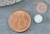 Cabochon rond amazonite bleue naturelle à facettes 8mm, création bijoux pierre naturelle, X1 G5638