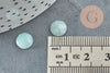 Cabochon rond amazonite bleue naturelle à facettes 8mm, création bijoux pierre naturelle, X1 G5638