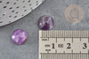 Cabochon rond amethyste, cabochon pierre, cabochon violet, amethyste naturelle,10mm, X1 G0318