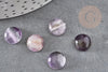 Cabochon rond amethyste, cabochon pierre, cabochon violet, amethyste naturelle,10mm, X1 G2685