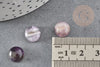 Cabochon rond amethyste, cabochon pierre, cabochon violet, amethyste naturelle,10mm, X1 G2685