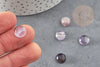 Cabochon rond amethyste, cabochon pierre, cabochon violet, amethyste naturelle,10mm, X1 G2685