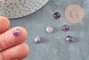 Cabochon rond amethyste, cabochon pierre, cabochon violet, amethyste naturelle,8mm, pierre naturelle, X1 G8784