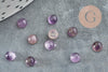 Cabochon rond amethyste, fournitures créatives, cabochon rond, amethyste naturelle, pierre naturelle,4mm, X1 G2820