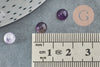 Cabochon rond amethyste naturelle 6mm, cabochon création bijoux pierre naturelle X1 G0177