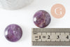 Cabochon rond amethyste naturelle 20mm, cabochon création bijoux pierre naturelle x1 G9619