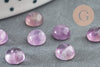 Cabochon rond améthyste naturelle 6mm, cabochon création bijoux pierre, X1 G8656