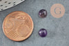 Cabochon rond amethyste naturelle 6mm, cabochon création bijoux pierre naturelle x1 G0177