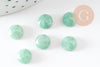 Cabochon rond aventurine naturelle facetté 7.5mm, cabochon création bijoux pierre, X1 G9374